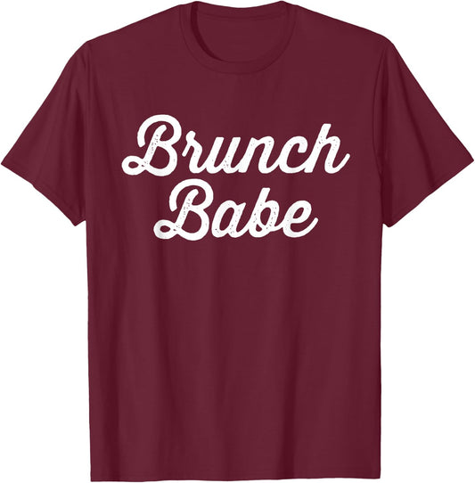 Sunday Brunch Outfit Brunch Babe BFF Matching Bestie T-Shirt - T-Shirt | Maroon