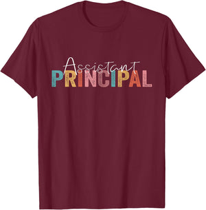 Assistant Principal Funny Job Title School Worker Vintage T-Shirt - T-Shirt | Maroon