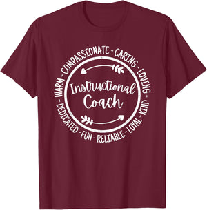 Instructional Coach Life Coaching Appreciation Vintage T-Shirt - T-Shirt | Maroon