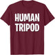 Human Tripod Unique Design T-Shirt - T-Shirt | Maroon