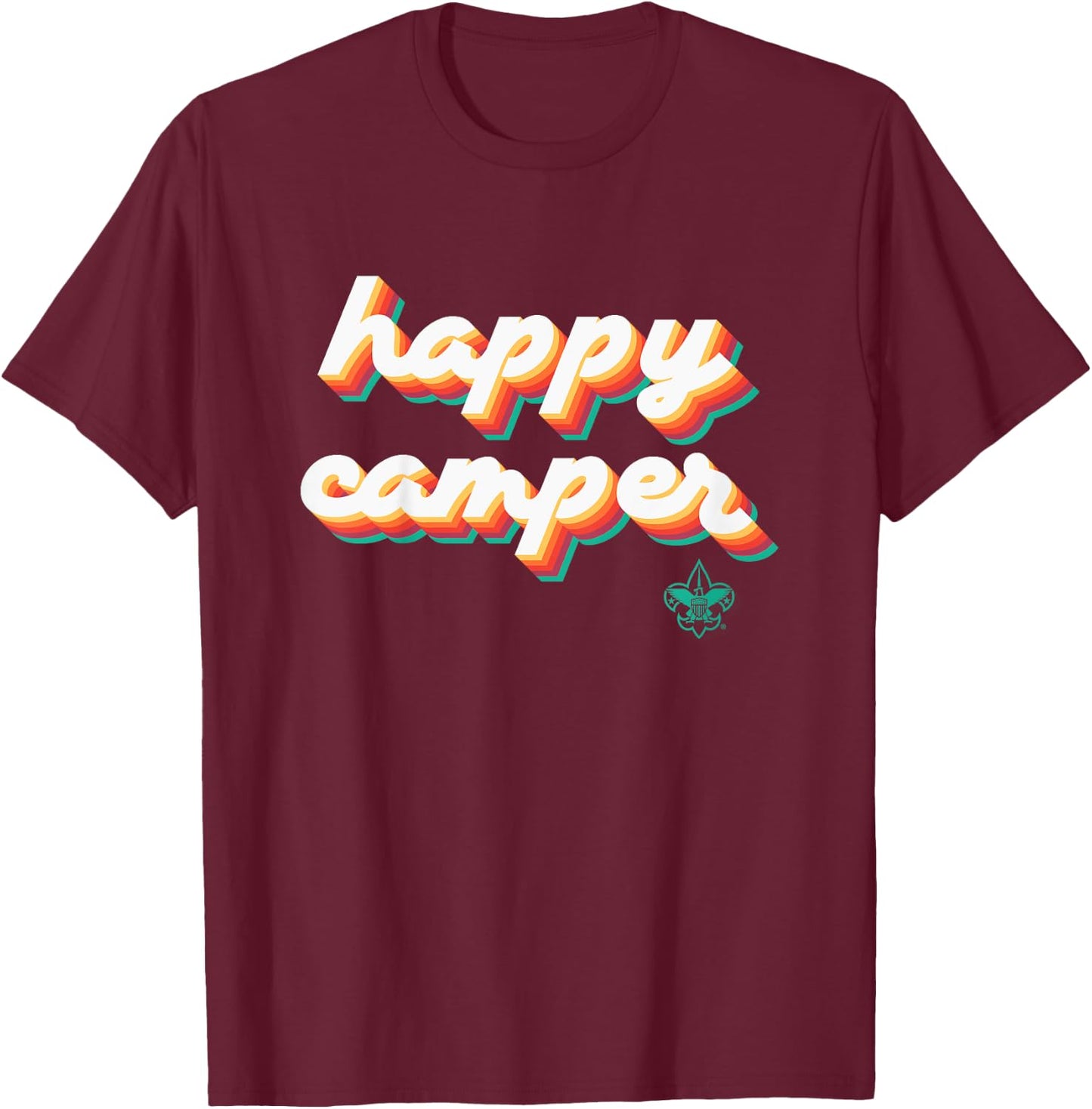 Kids Happy Camper Youth T-Shirt - T-Shirt | Maroon
