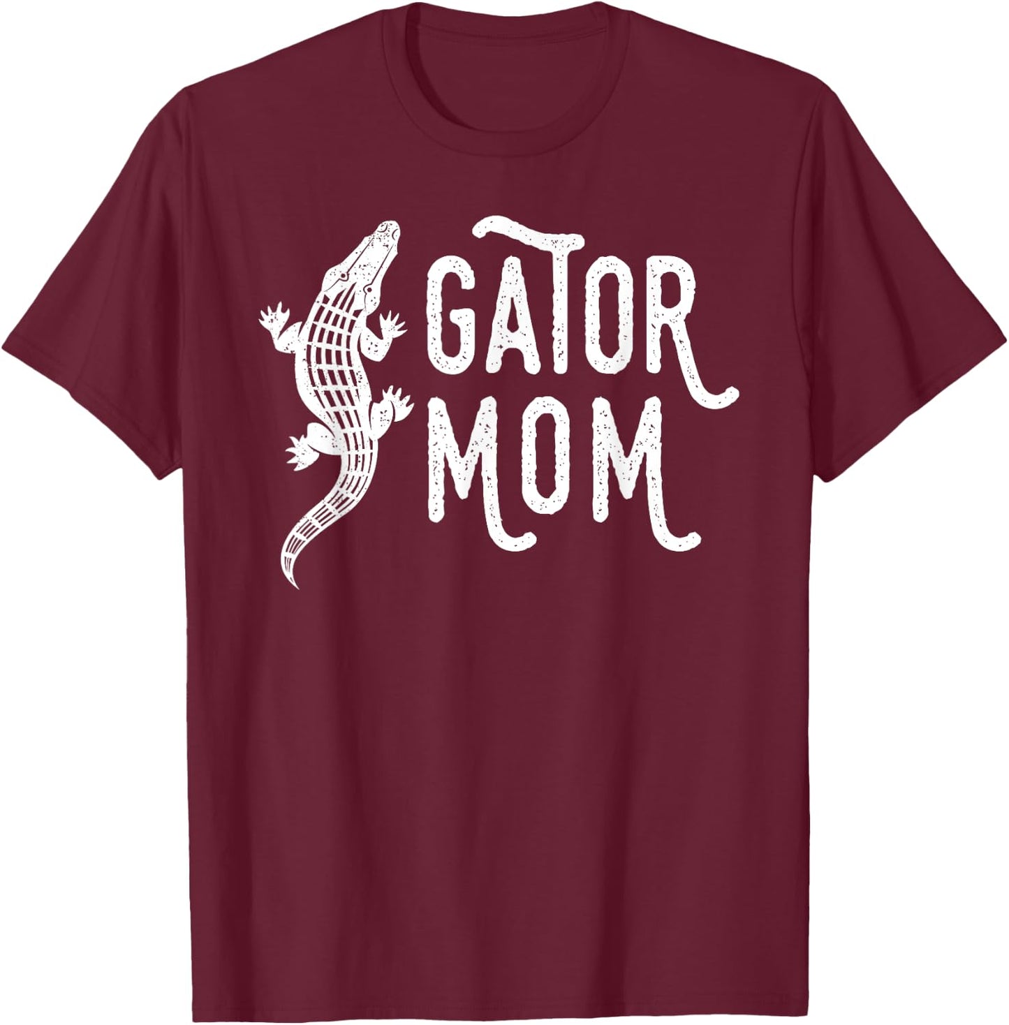Fun Gator Mom Shirt, Reptile Alligator Mother T-Shirt - T-Shirt | Maroon