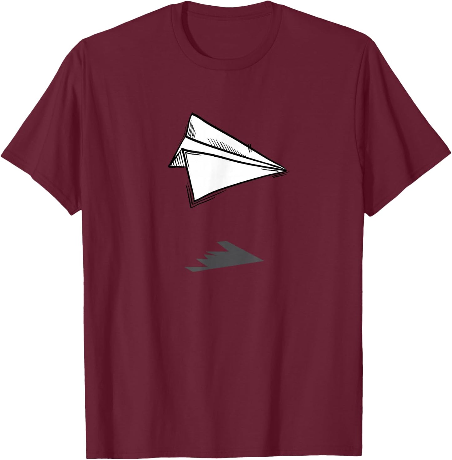 Paper Plane Shirt Aviation for Aeroplane Fans T-Shirt - T-Shirt | Maroon