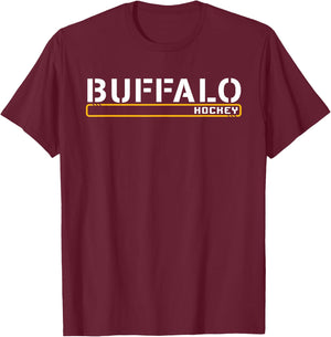 Buffalo Hockey | Off Ice Training Fan Gear T-Shirt - T-Shirt | Maroon