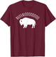 Lucky Buffalo Buffalooo Bison Nature Wildlife Design Small T-Shirt - T-Shirt | Maroon