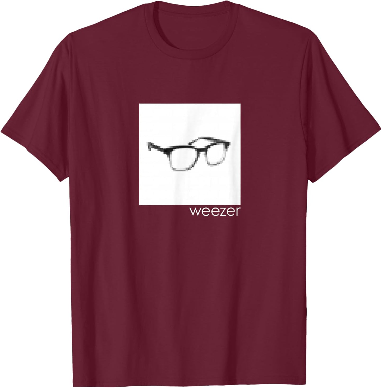 Weezer - Pixel Glasses T-Shirt - T-Shirt | Maroon