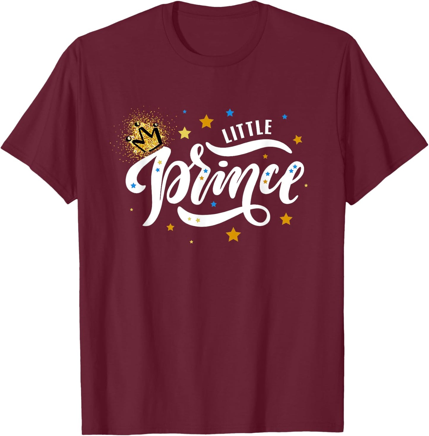 Little Prince t shirt Matching King and Prince School shirt T-Shirt - T-Shirt | Maroon