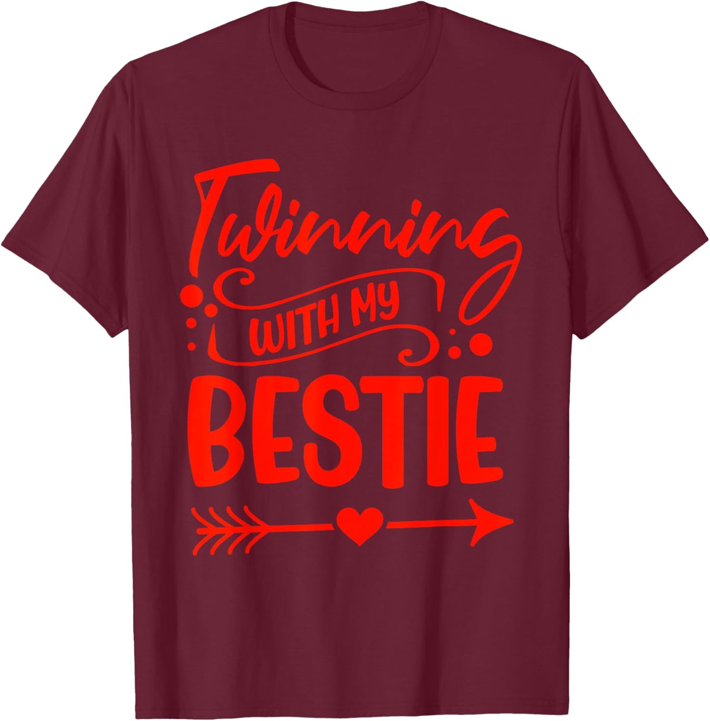 Twin Matching Twins Saying Twins Day Spirit Week T-Shirt - T-Shirt | Maroon