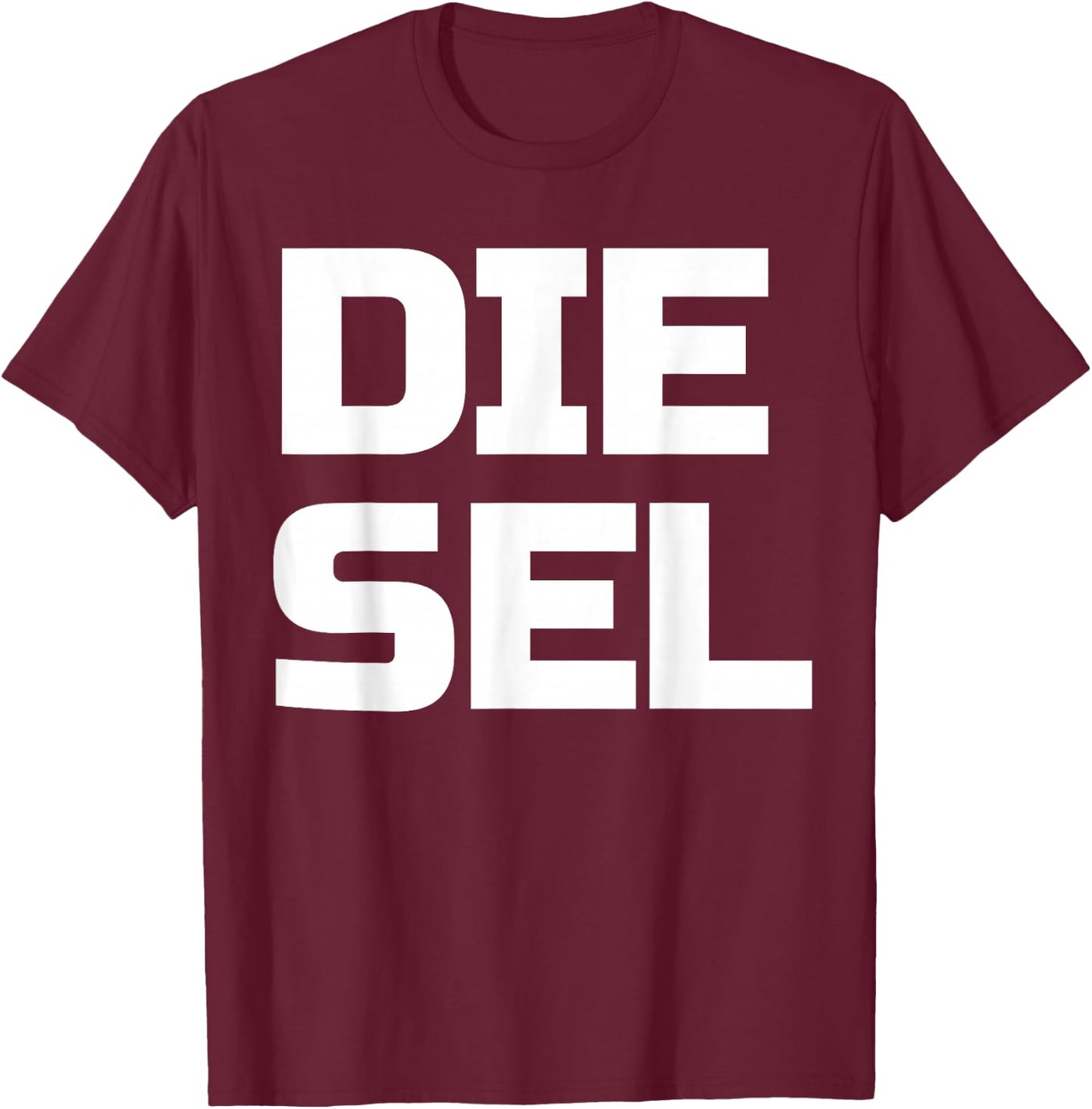 Diesel Large Text Diesels Trucks Roll Coal Power 4X4 Trucks T-Shirt - T-Shirt | Maroon