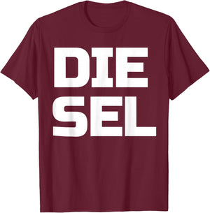 Diesel Large Text Diesels Trucks Roll Coal Power 4X4 Trucks T-Shirt - T-Shirt | Maroon