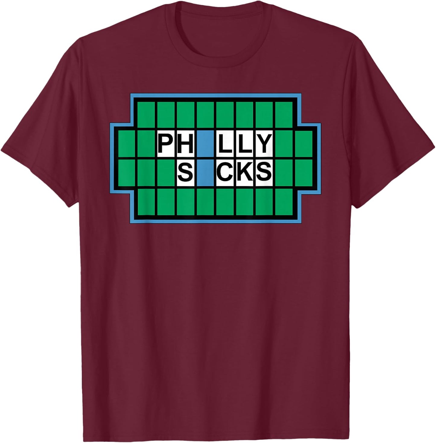 Miftees Philly Sucks - Black, Small, -Adults, Short Sleeve, , Sports-Fan , Christmas, Birthday Gift T-Shirt - T-Shirt | Maroon
