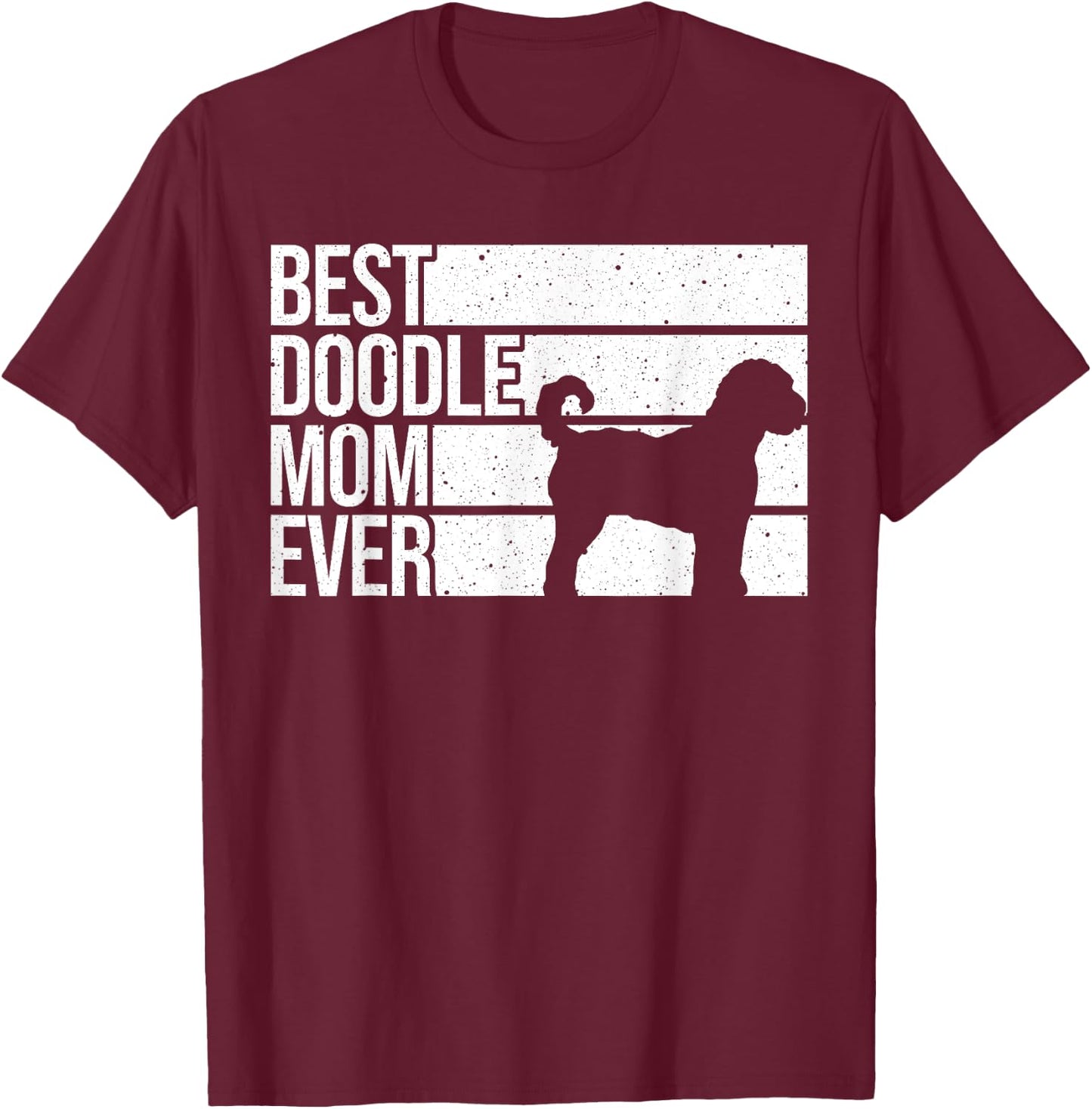 Cool Doodle Mom Art Women Girl Aussiedoodle Goldendoodle Dog T-Shirt - T-Shirt | Maroon