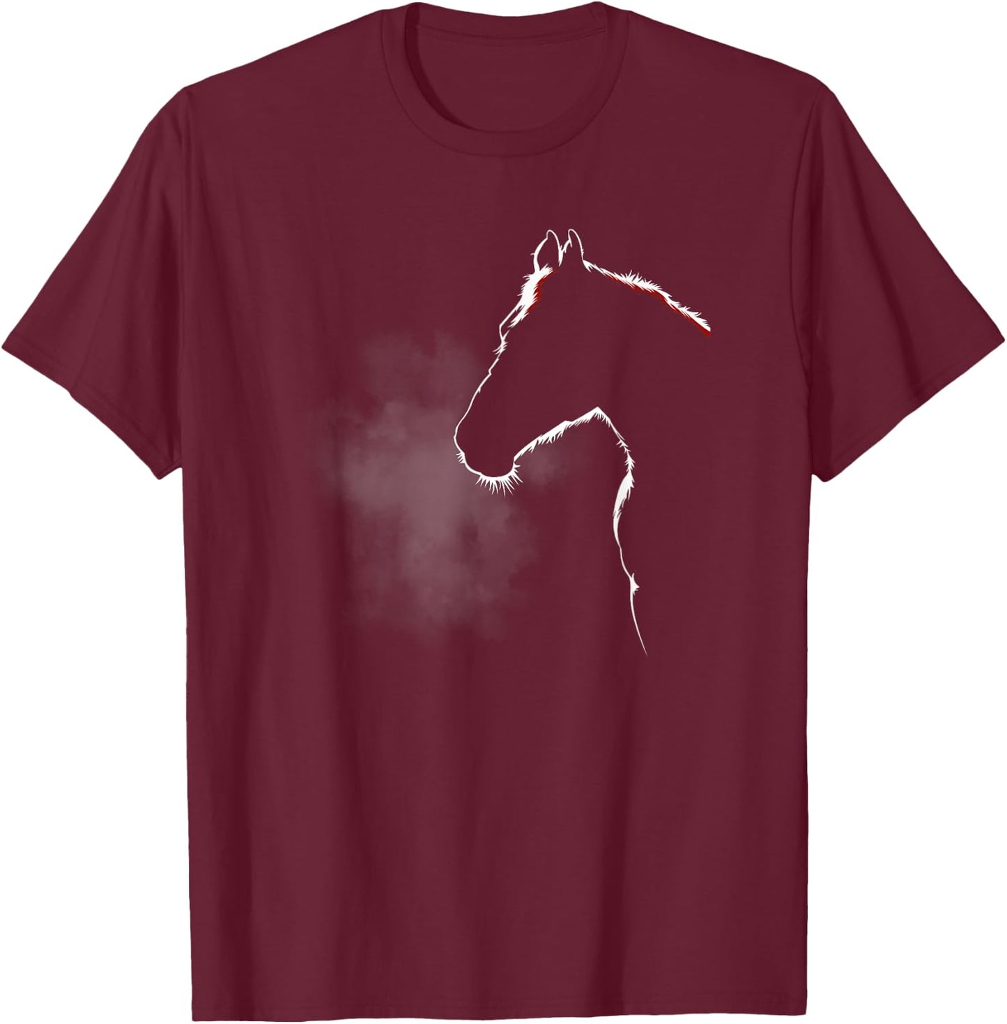 Horse Silhouette Shirt - Horse Related Gifts T-Shirt - T-Shirt | Maroon