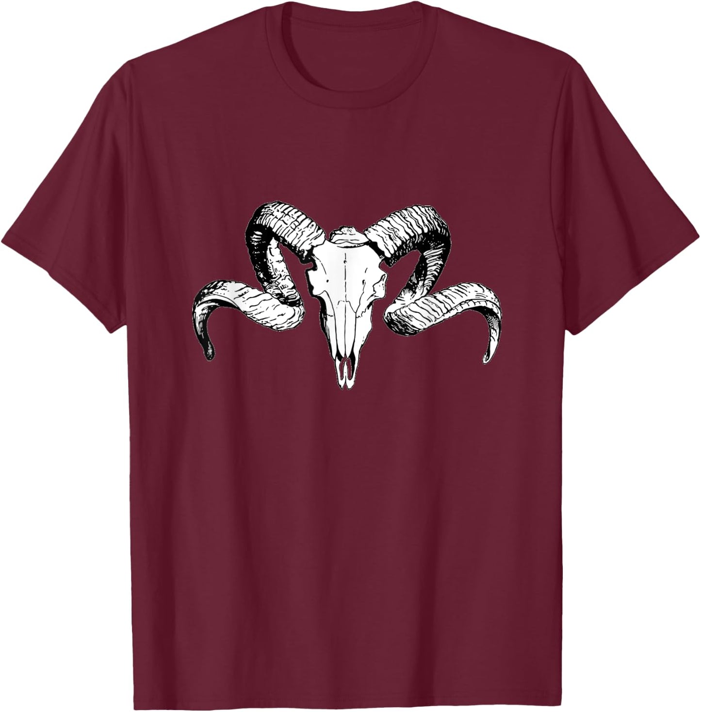 Ram skull T-Shirt - T-Shirt | Maroon
