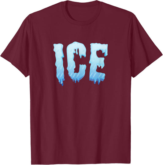 Ice Clothing Matching Outfit Couples Funny Halloween T-Shirt - T-Shirt | Maroon