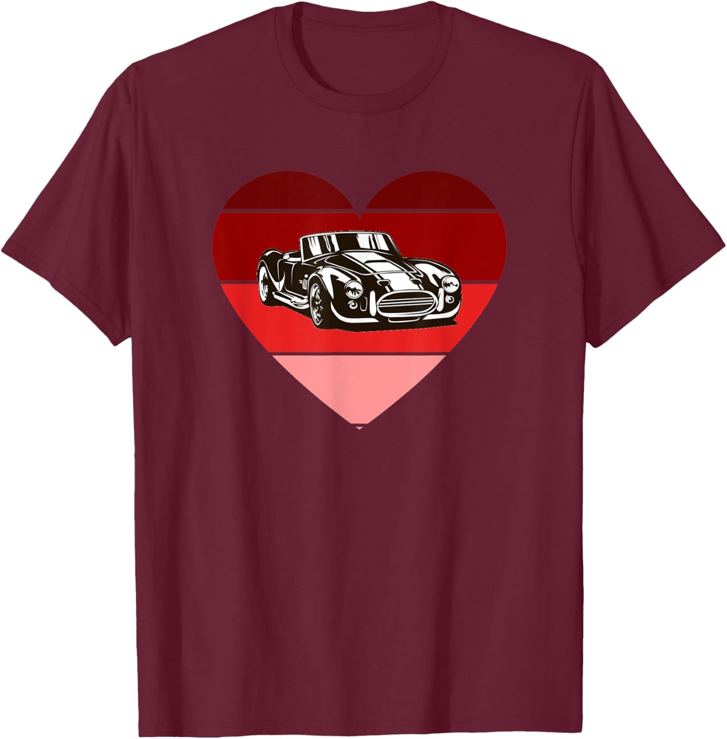 Valentines Gift . Muscle Car Lover St Valetines T-Shirt - T-Shirt | Maroon