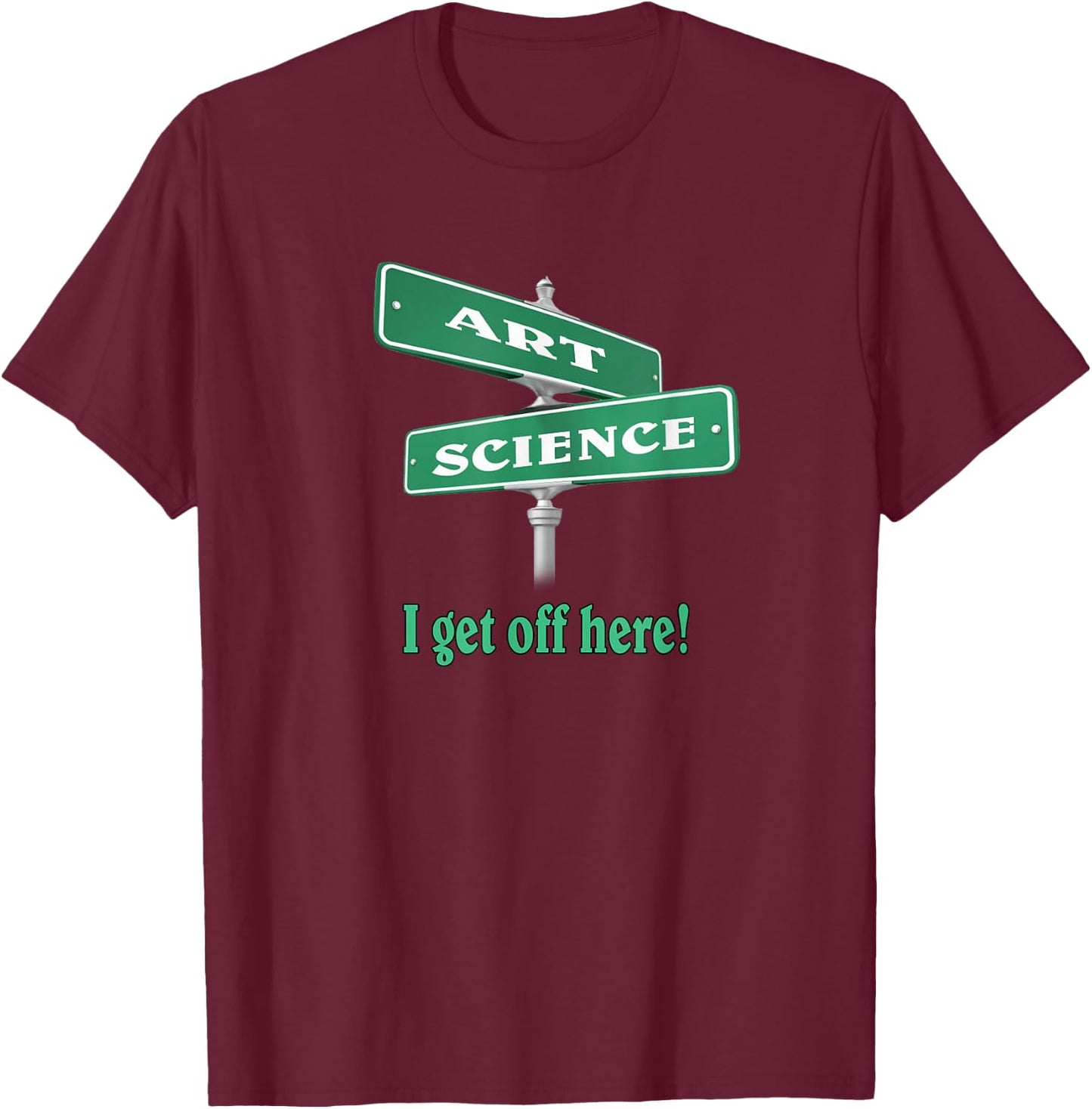 Intersection of Art and Science T-Shirt - T-Shirt | Maroon