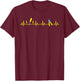 Heartbeat Design for Electrician T-Shirt - T-Shirt | Maroon