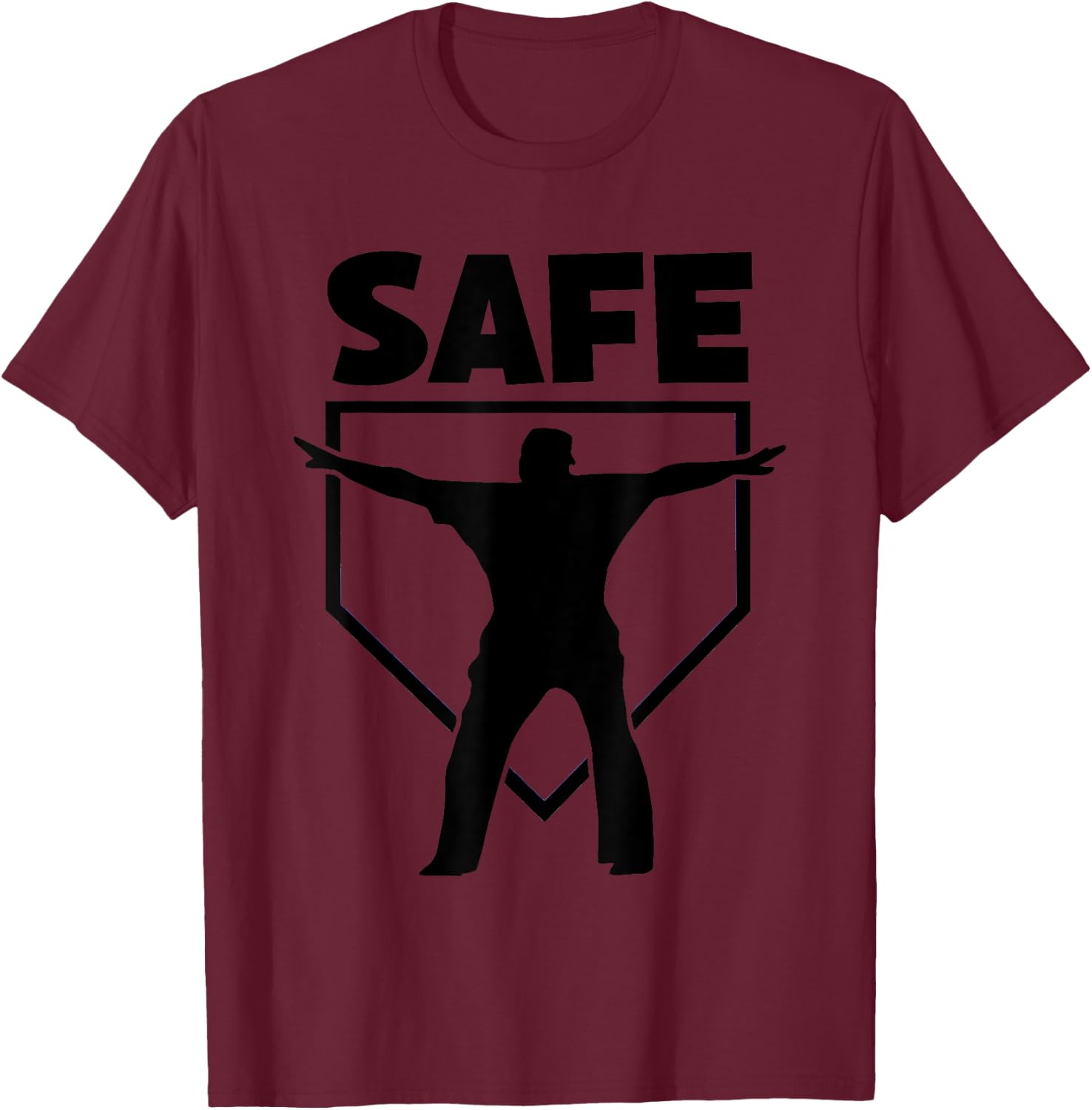Funny Baseball Umpire Best Umpire Calls Safe T-Shirt - T-Shirt | Maroon