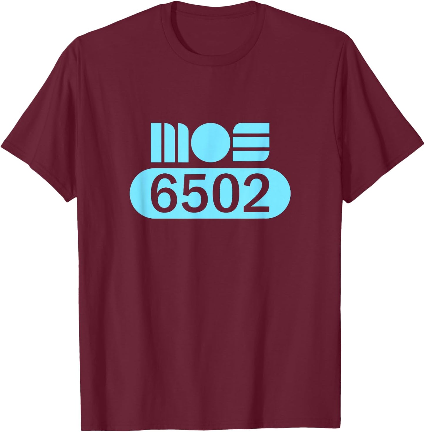 MOS 6502 CPU Retro Programmer Coder Processor Old School T-Shirt - T-Shirt | Maroon