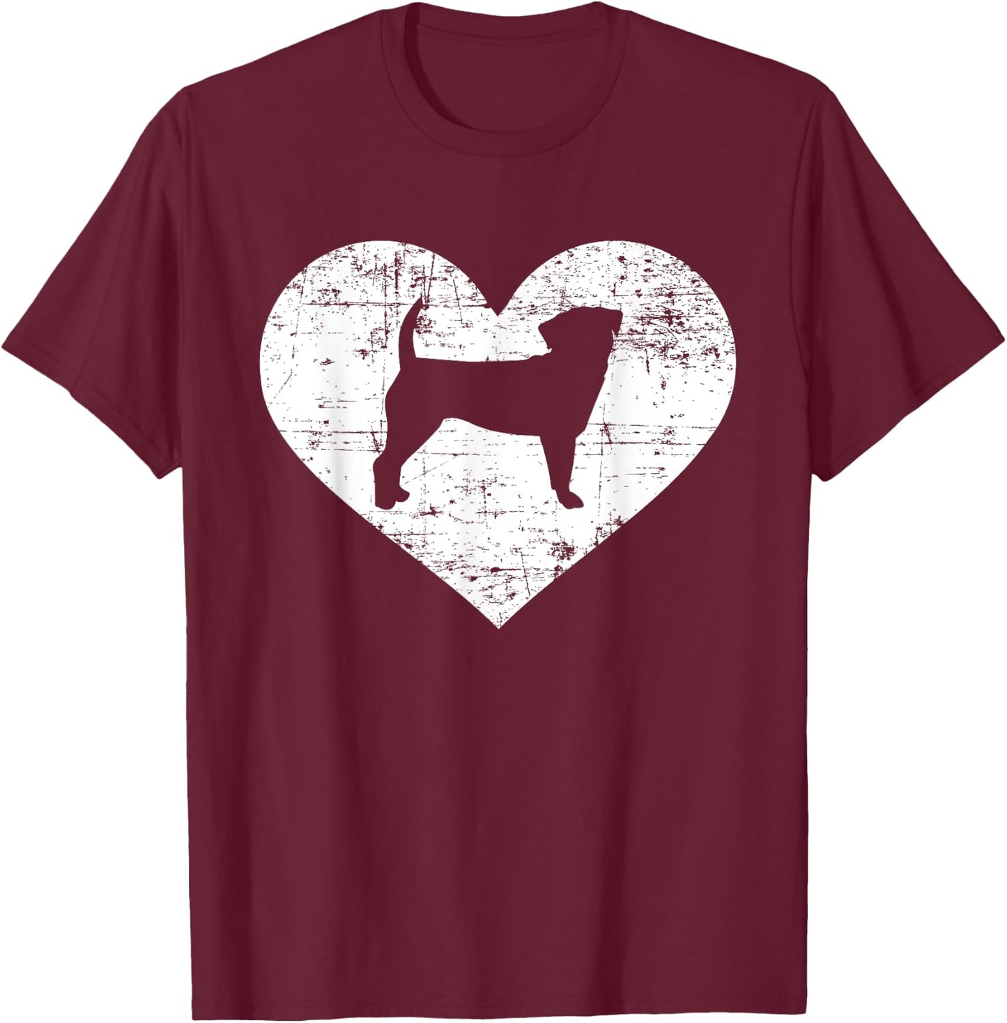 Puggle heart T-Shirt - T-Shirt | Maroon