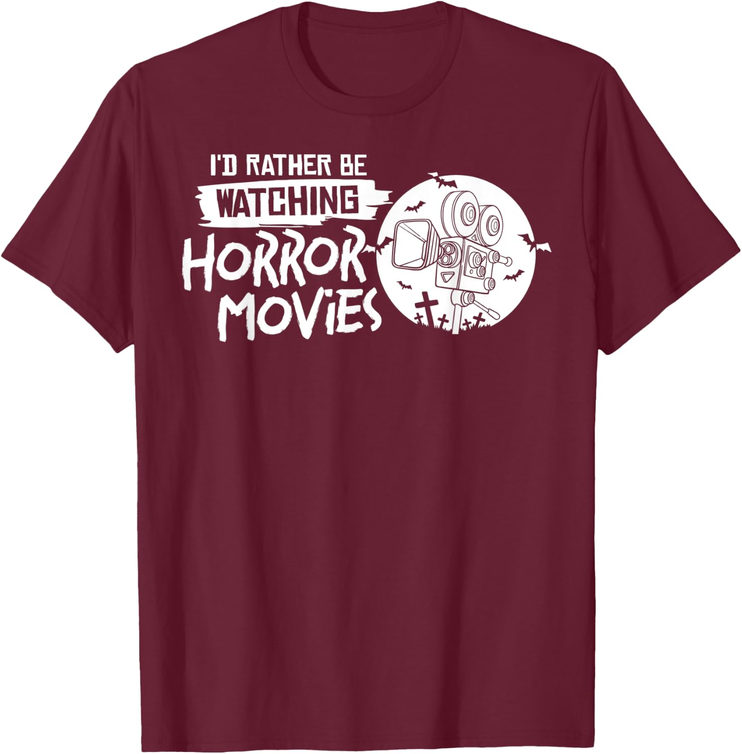 Horror Movie Film Quotes Collection T-Shirt - T-Shirt | Maroon