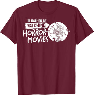 Horror Movie Film Quotes Collection T-Shirt - T-Shirt | Maroon