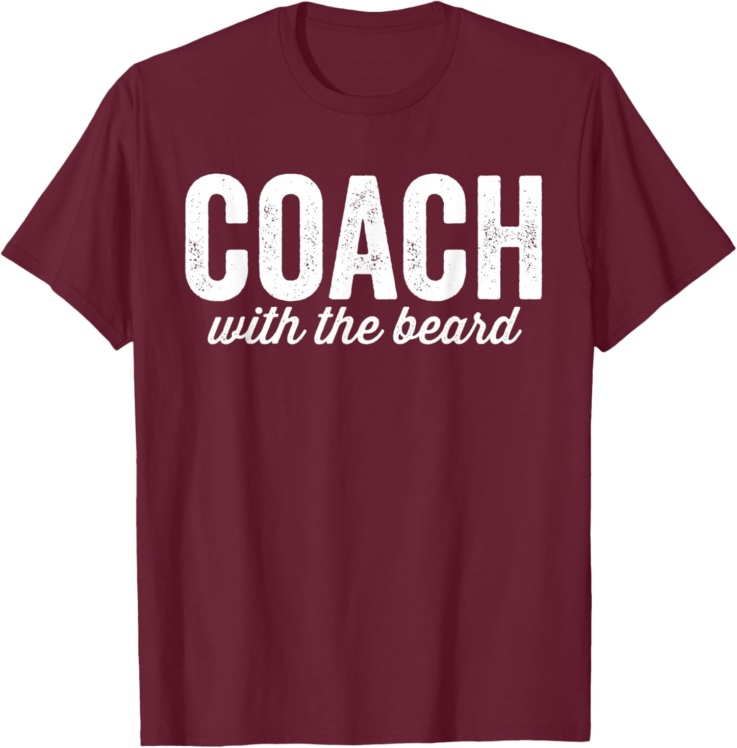 Dibs on The Coach with the Beard Funny Matching Couples T-Shirt - T-Shirt | Maroon