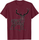Majestic Tribal Celtic Deer T-Shirt - T-Shirt | Maroon