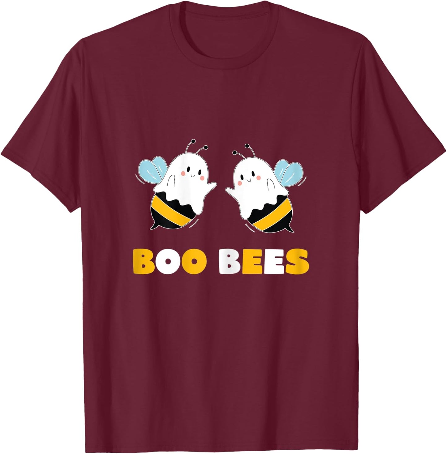 Boo Bees Funny Girls Halloween Ghost Bee Meme T-Shirt - T-Shirt | Maroon