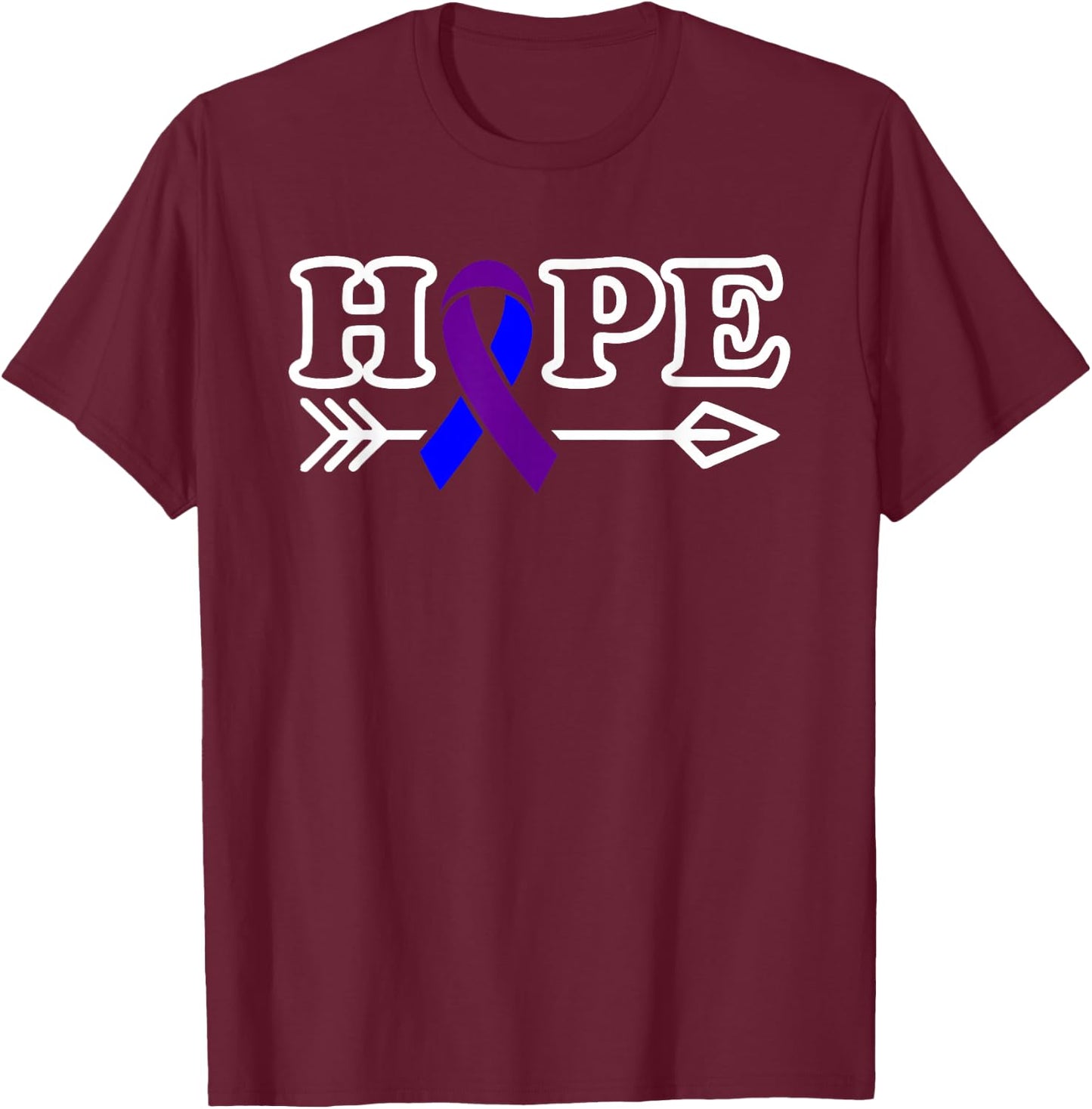 Hope MCTD Mixed Connective Tissue Disease Awareness T-Shirt - T-Shirt | Maroon