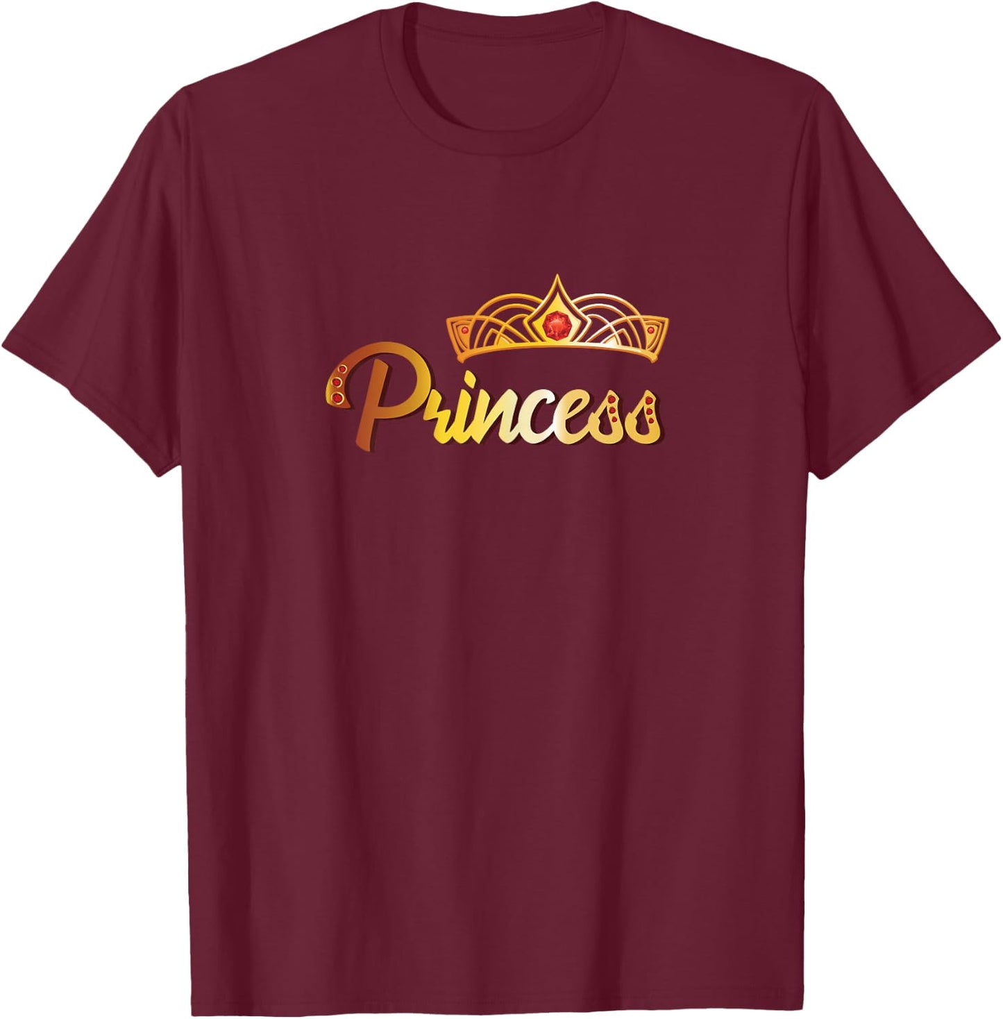 Princess Shirt Girls Family Matching Princess T-Shirt - T-Shirt | Maroon
