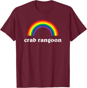 Cute Crab Rangoon for Lovers of Crab Rangoon! T-Shirt - T-Shirt | Maroon