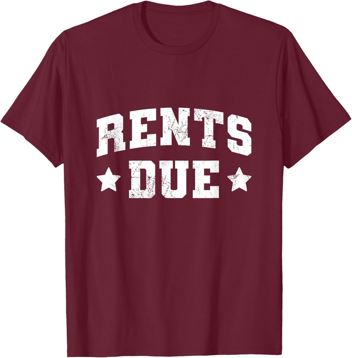 Funny Workout Rents Due Gym Weight Lifting Bodybuilding T-Shirt - T-Shirt | Maroon