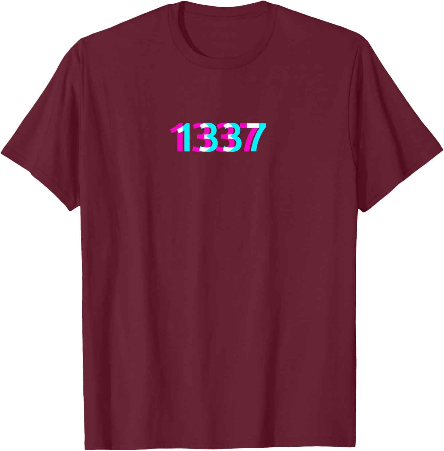 1337 - Programmer Coder Nerd Geek Hacker Gamer Gift T-Shirt - T-Shirt | Maroon