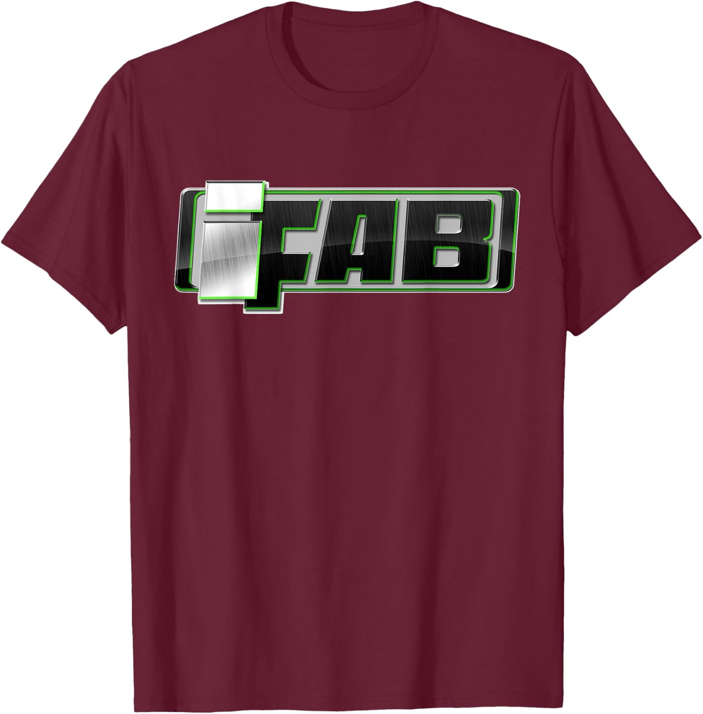 IFab Mfg green red logo shirt T-Shirt - T-Shirt | Maroon