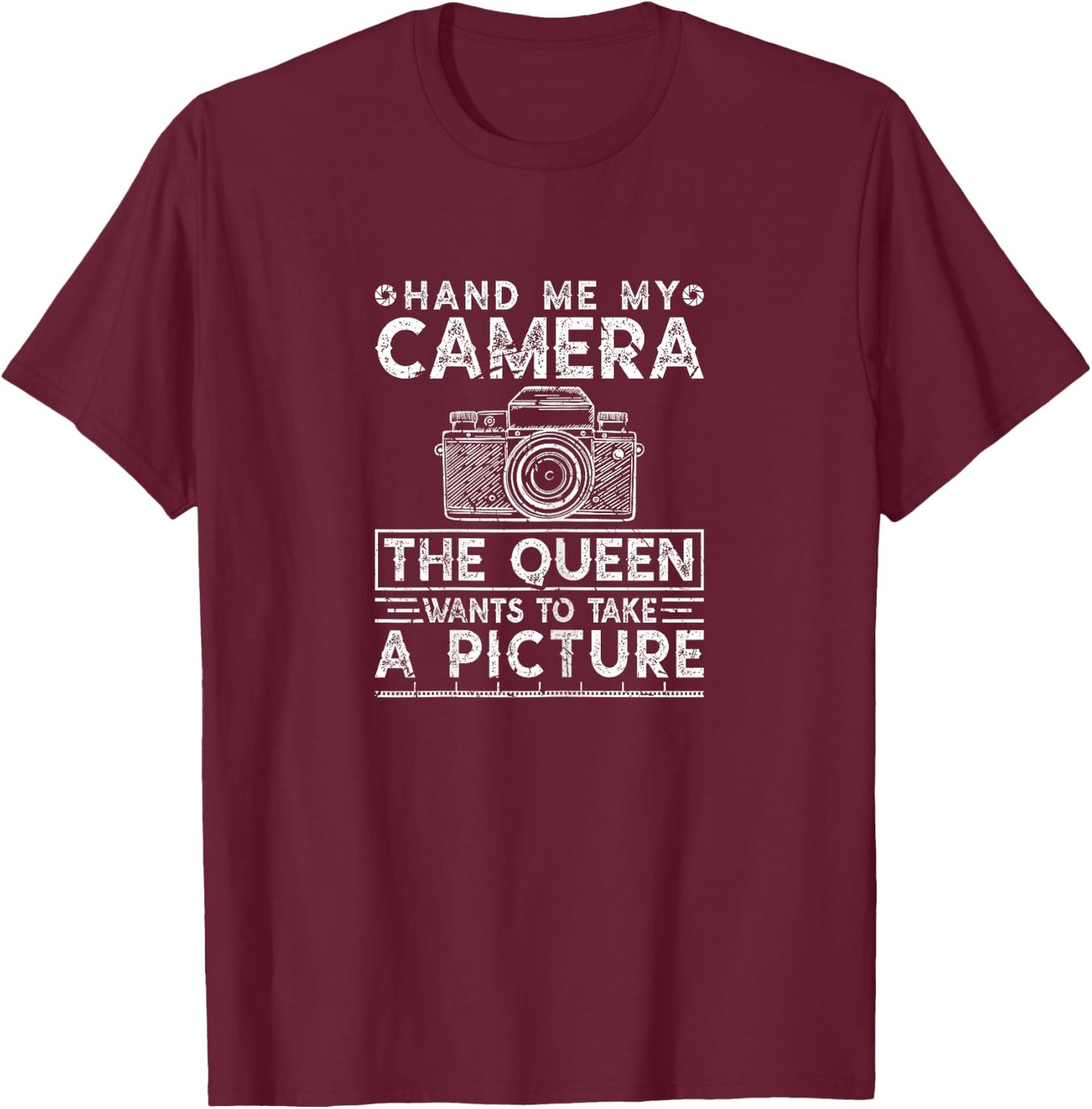 Photographer Camera Queen Photography T-Shirt - T-Shirt | Maroon