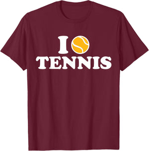 I love Tennis T-Shirt - T-Shirt | Maroon