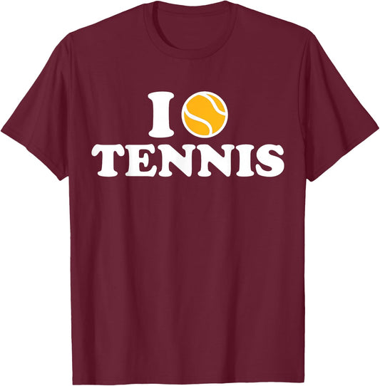 I love Tennis T-Shirt - T-Shirt | Maroon