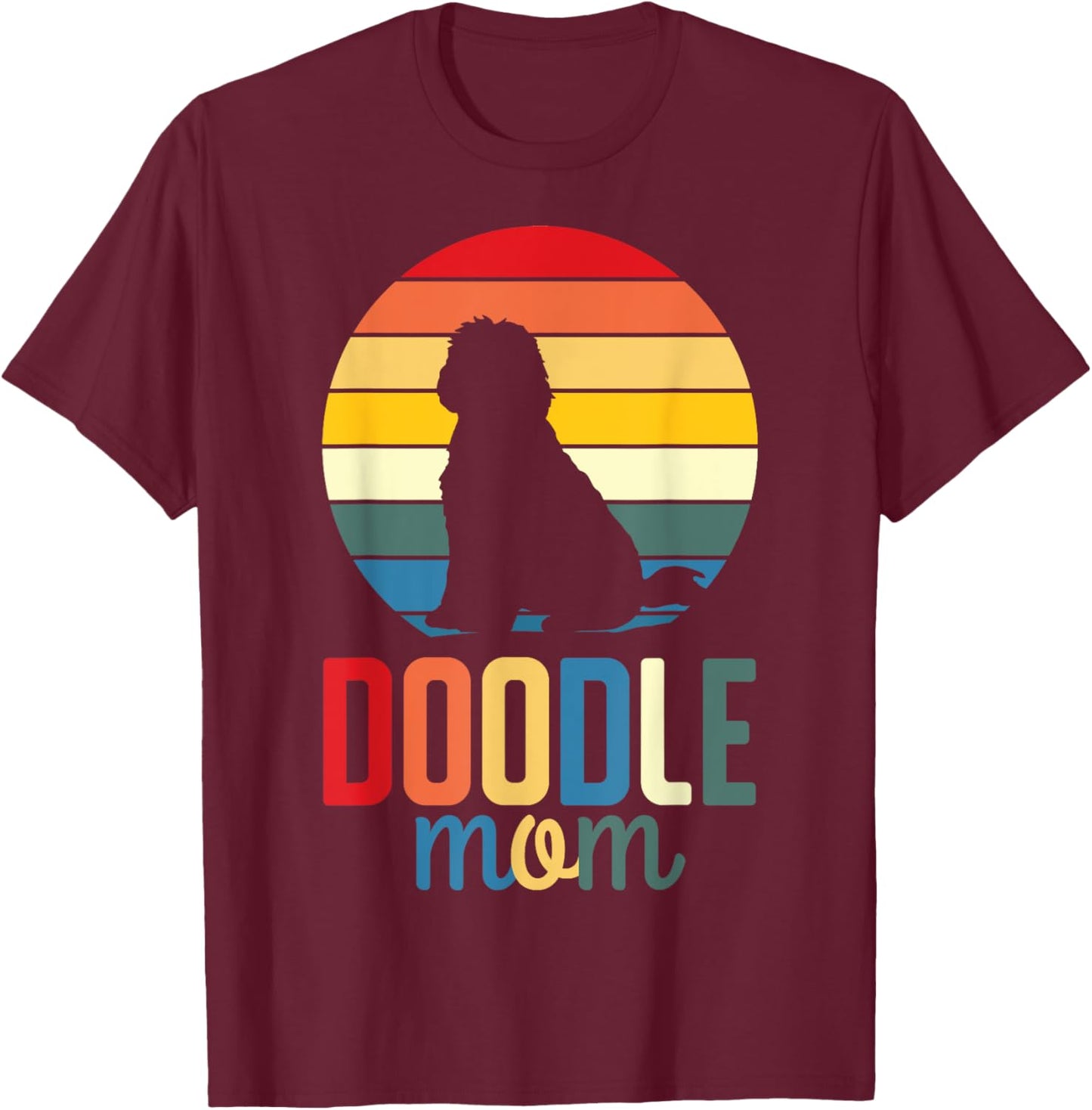Vintage Doodle Mama Mama - Aussie Doodle & Goldendoodle T-Shirt - T-Shirt | Maroon