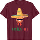 Funny Mexican Amigo #1 Group Matching DIY Halloween Costume T-Shirt - T-Shirt | Maroon