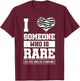 Ehlers Danlos Syndrome Black and White Awareness Ribbon Love T-Shirt - T-Shirt | Maroon