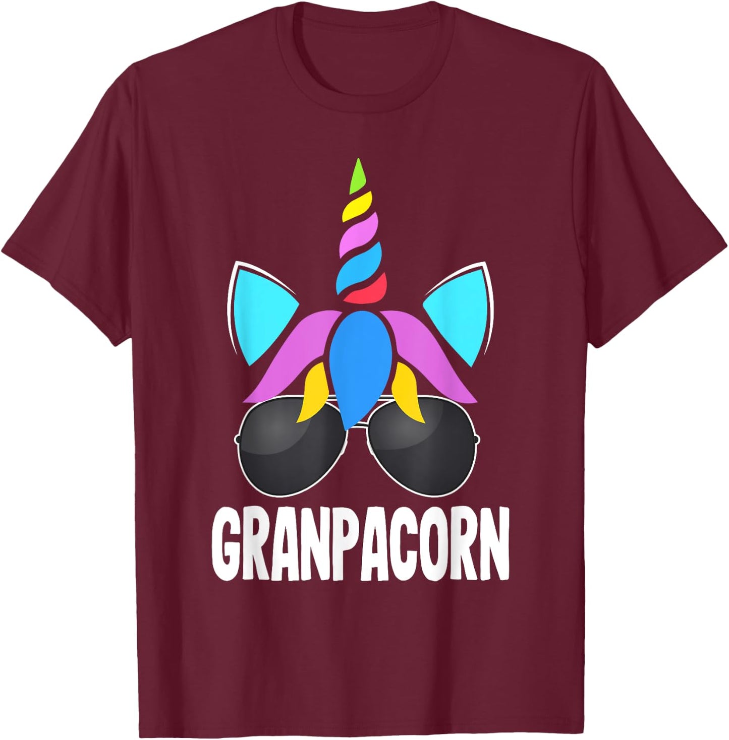 Grandpacorn Funny Unicorn Grandpa Father's Day T-Shirt - T-Shirt | Maroon