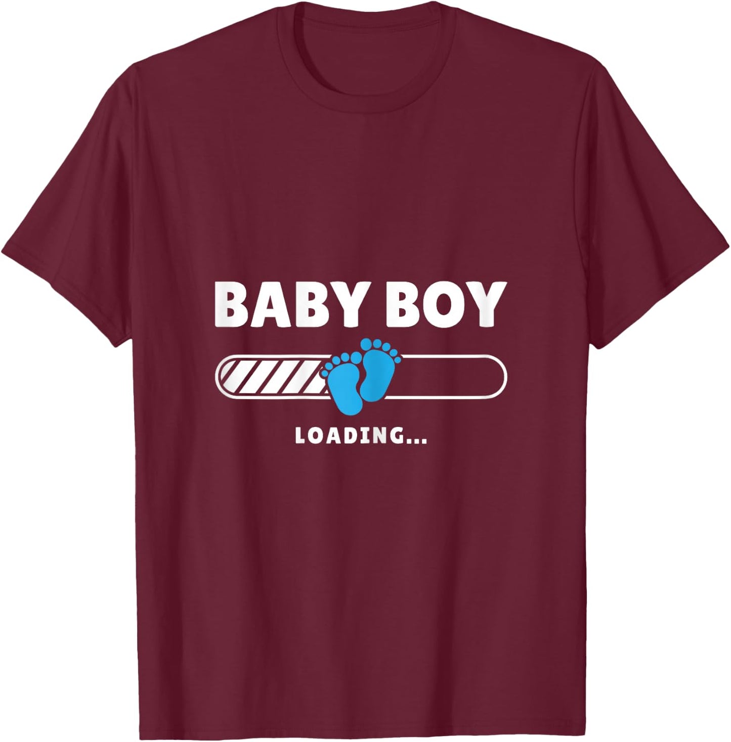 Mom Baby Boy Loading Mother To Be Pregnancy Pregnant Woman T-Shirt - T-Shirt | Maroon
