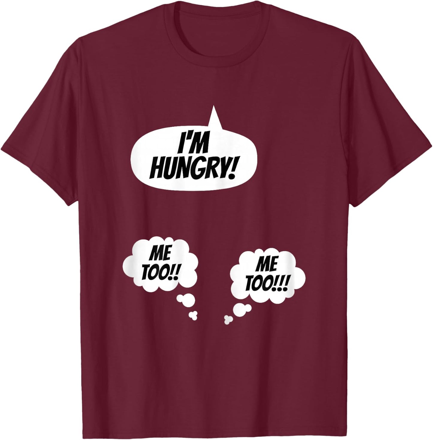 New Mom Mum Twins Announcement Pregnancy Parents to Be Dad T-Shirt - T-Shirt | Maroon
