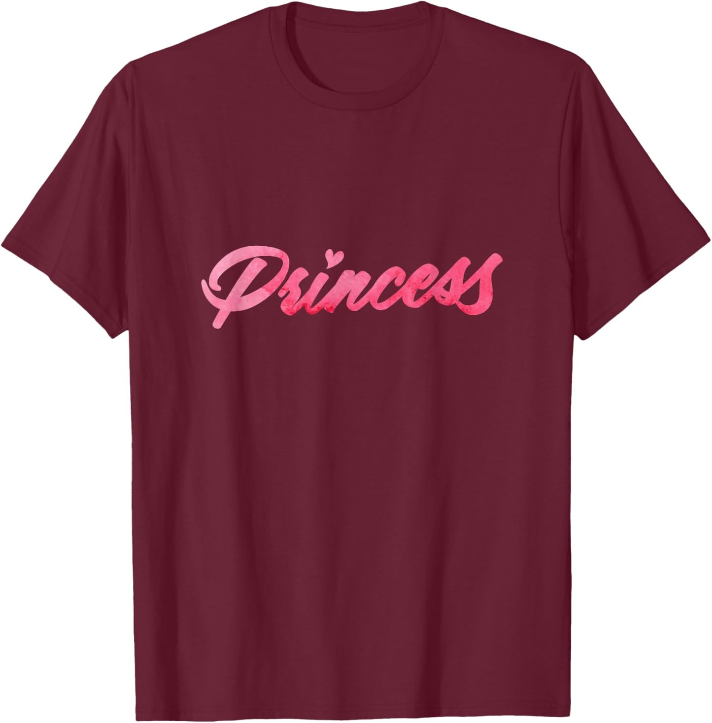 Princess Girl with Heart T-Shirt - T-Shirt | Maroon