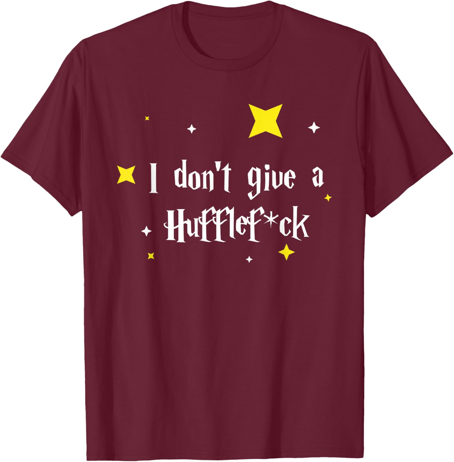 I don't give a Hufflescrew T-Shirt - T-Shirt | Maroon