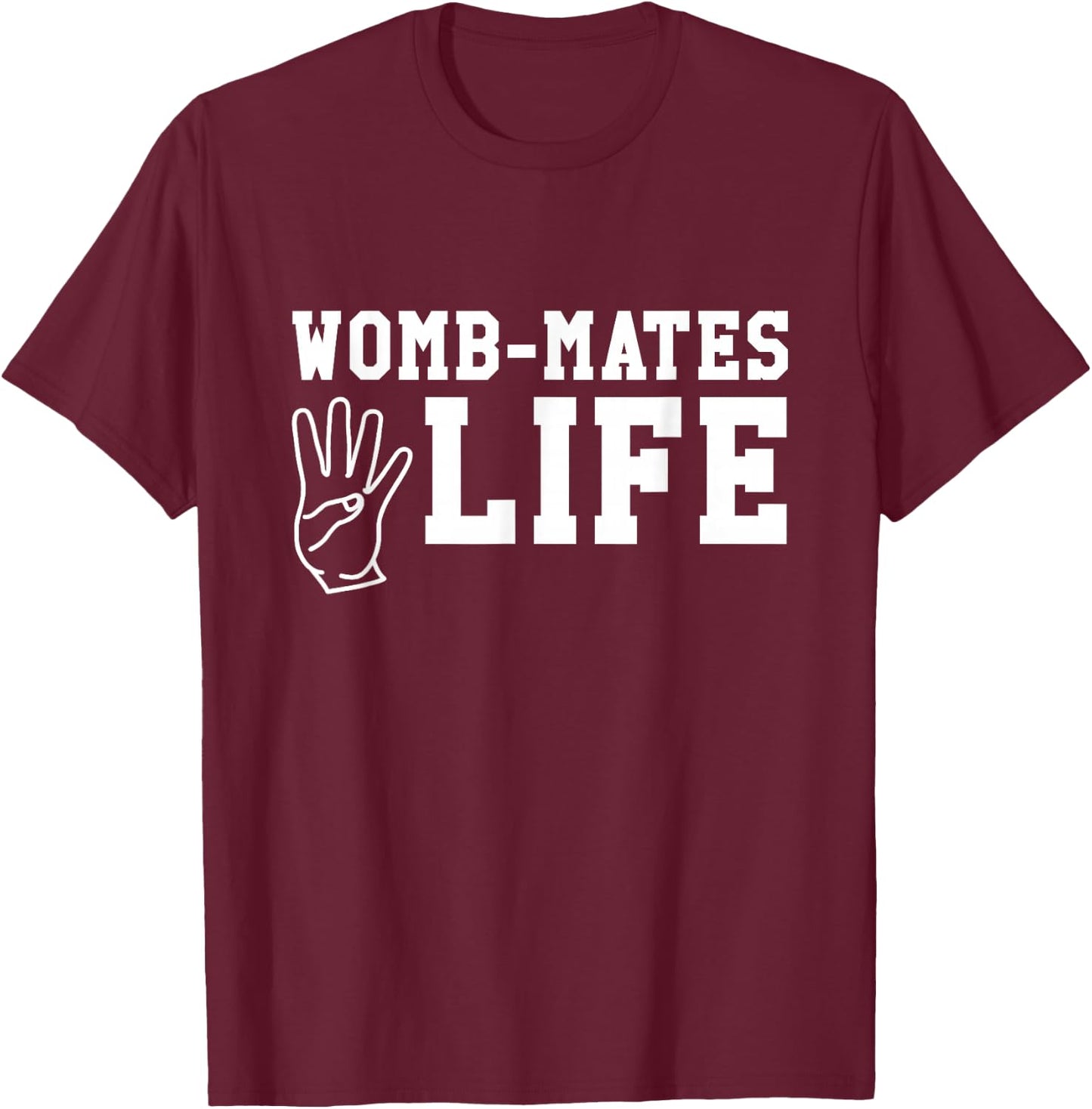 Zwilling - uterine mates 4 lives T-Shirt - T-Shirt | Maroon