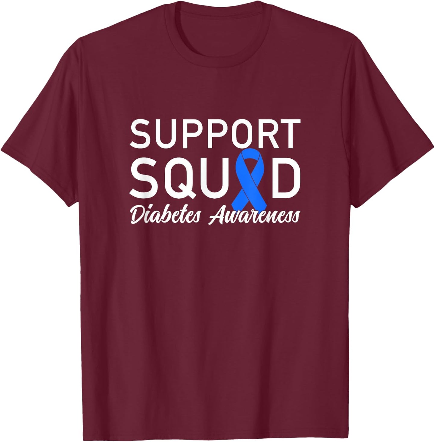 In November We Wear Blue Support Squad T-Shirt - T-Shirt | Maroon