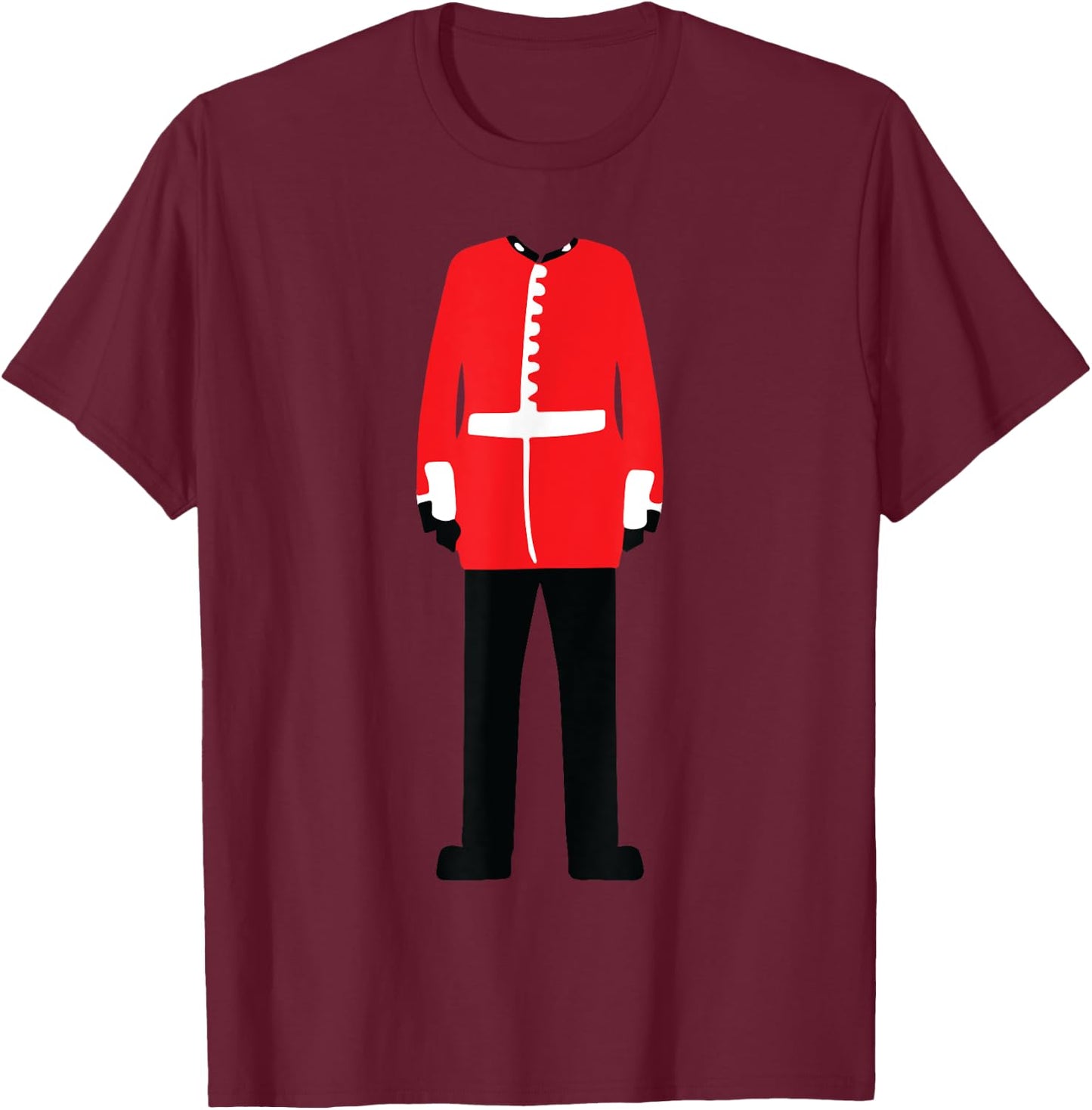Royal Guard Uniform Cool British Soldier Costume T-Shirt - T-Shirt | Maroon